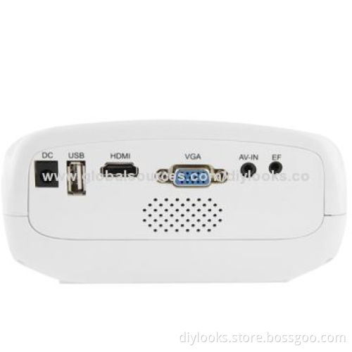 50 Lumens Portable Mini Multimedia LED Projector, Supports HDMI/VGA/USB/TF Card